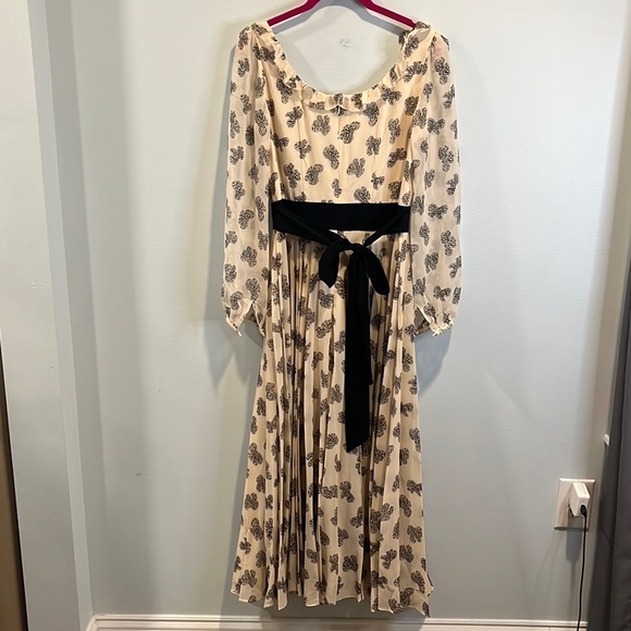 Saloni Denise Dress In Cream Bows With Embroidered Details UK6/US2 - Picture 6 of 6